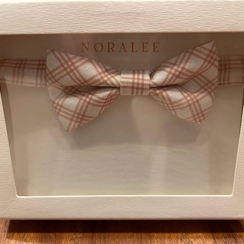 Noralee Boys Coral Check Bow Tie - NWT